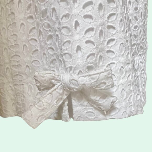 Lilly Pulitzer White Eyelet Melani Shift Dress NWT 6 - Picture 7 of 9